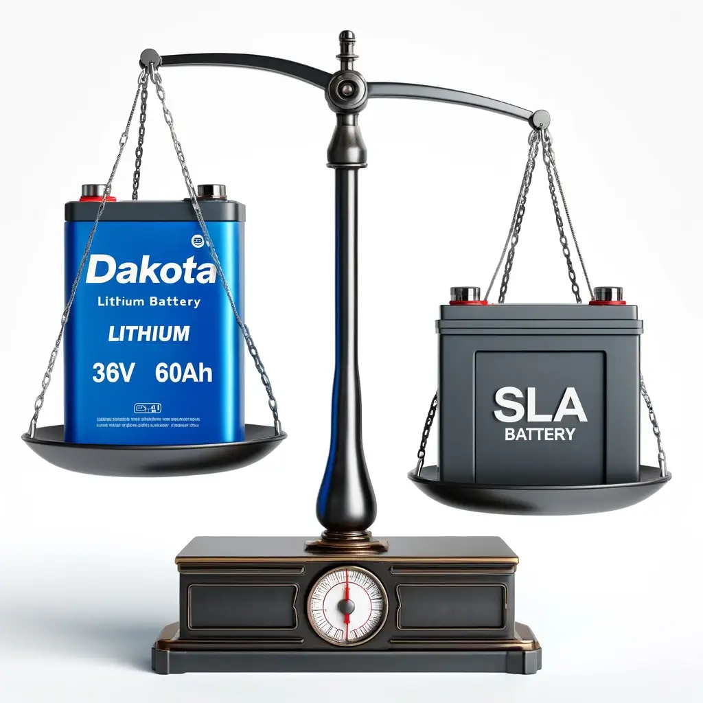 Lightweight Dakota Lithium battery featuring high energy density LiFePO4 technology for boating and camping