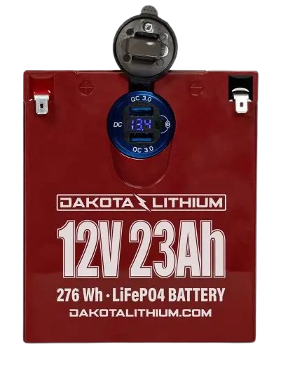 Only few models of Dakota Lithium Batteries have an integrated charge monitor
