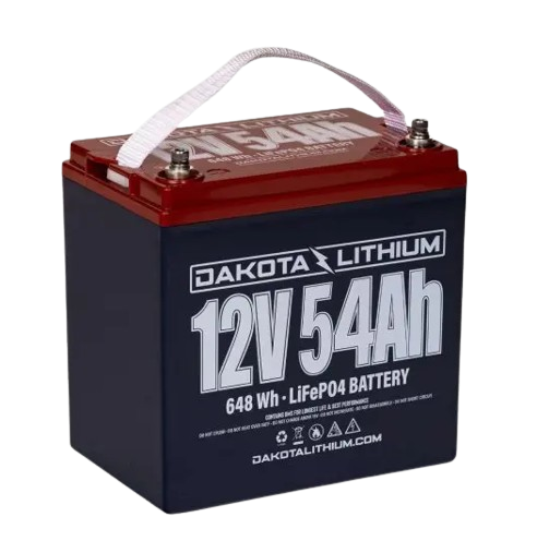 Dakota Lithium LiFePO4 battery showcasing double power capacity and quadruple lifespan for sustained energy supply