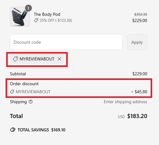 Body Pod Discount Code